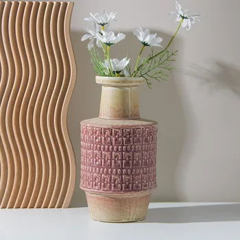 Европейската творческа керамика с тотем, керамични художествена ваза, модерна хидропоника, цветен режим, тенис на украшение, занаяти, Декорация на дома