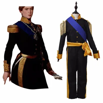 Европейски костюм за cosplay кралския принц, униформи, облекло за Хелоуин, кралят костюм за cosplay за малки момчета