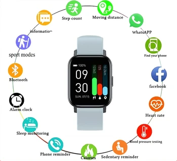 За Apple Xiaomi Huawei GTS1, женски smart-часовници, оранжево спортни смарт часовници за здравето, пълен сензорен екран, сърдечната честота, кръвното налягане, умни часовници