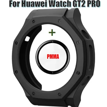 За Huawei Watch GT2 PRO Смарт гривна Каишка Рамка Bezel Защитни Фолиа за Екрана PMMA Стъклена филм за Huawei GT 2 PRO Калъф 2 IN1