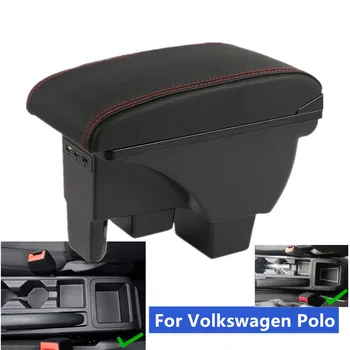 За Volkswagen POLO Подлакътник кутия За POLO 20019-2023 Авто Подлакътник кутия Централна Кутия за съхранение на Модернизация на USB Зареждане на Автомобилни Аксесоари