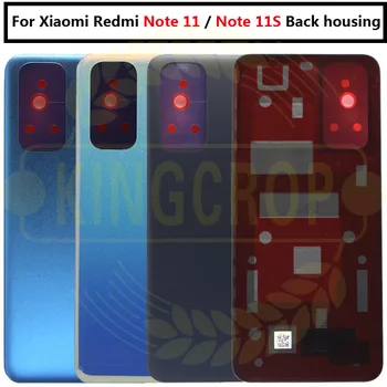 За Xiaomi Redmi Note 11S капак на отделението за батерията на задния панел на задната врата корпус резервни части за Redmi Note 11 капак на отделението за батерията