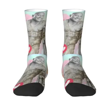 Забавен мем Джонсън мъжки и дамски чорапи за екипажа на унисекс Модни чорапи с 3D принтом The Rock Radost Dress Socks