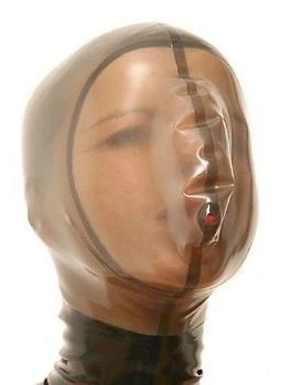 Забавна прозрачна маска от 100% латекс, гума Размери на маската: XS-XXL