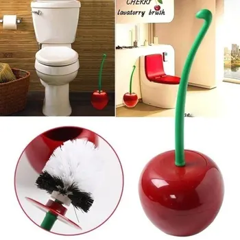 Забавна череша форма, четка за тоалетна, държач за Инструменти за почистване на Баня с основание, Четка за тоалетна, за Пречистване, за къща