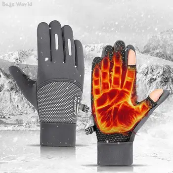 Зимни Ръкавици Мотоциклетни ръкавици за катерене, ски, колоездене, ръкавици, водоустойчиви мини плюшени дебели топли ръкавици, ръкавици за мъже