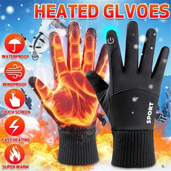 Зимни топли ръкавици за катерене Ръкавици за сензорен екран за целия пръст Топли Ръкавици за катерене, Каране на ски, Пешеходни разходки Мотоциклет Велосипед