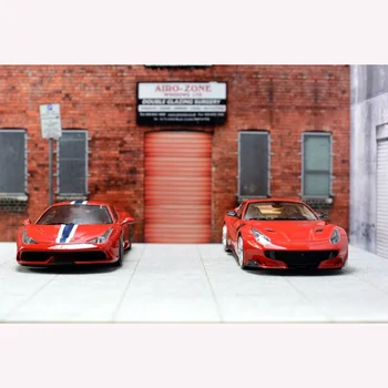 Играчка модел автомобил, на фона на дъска за фотография, плака с висока плътност, Материал 1:43, Място за паркиране, на Сцената в гаража