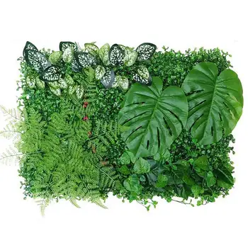 Изкуствена Стена за жив плет Реалистичен Зелена Ограда Панел от изкуствена чемшир Жив Плет за топиариев Екран за растителна защита от слънцето