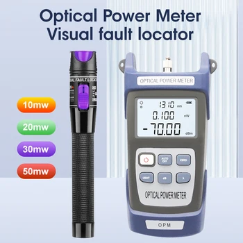Измерване на оптична мощност, комплект визуален локатор на неизправности, комплект мрежови тестер, тестер за оптични влакна, с цифров дисплей и визуален локатор на неизправности