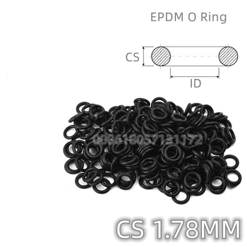 Изработена по поръчка възглавница за пълнене и Запечатване на пръстени EPDM, Устойчиви към стареене, Химическо, Киселинно-алкална, CS 1,78 мм, Черна