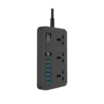 Изход ac кабел за Удължаване Multiprise Smart Home Електрически Контакт с USB-порта Fast Charing (B) Plug EU