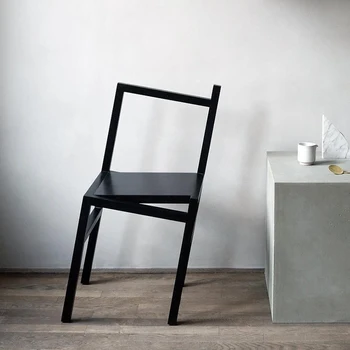 Индивидуален Стол за Хранене, Разработен от Скандинавски Творчески Майстор на Стол с Необичайна Личност, Мебели От масивно Дърво с Наклон 9,5 °