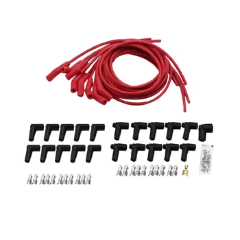 Кабели свещи навити жило 8,5 мм червен 45/135 градуса Комплект кабели за черупки свещи Chevrolet Ford