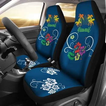 Калъфи за автомобилни седалки Hawaii Tropical Hibiscus Nn6, опаковки от 2 универсални защитни покривала за предните седалки