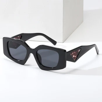 Класически Луксозни Маркови дизайнерски квадратни слънчеви очила за жени, мъжки модни vintage слънчеви очила Ins в стил пънк 