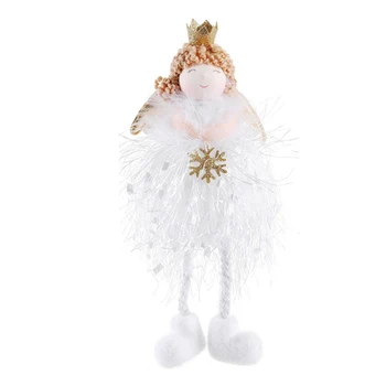Коледна украса за плюшени кукли, Crown, Ангел, окачени коледна украса за парти, фестивал, домашен интериор TUE88