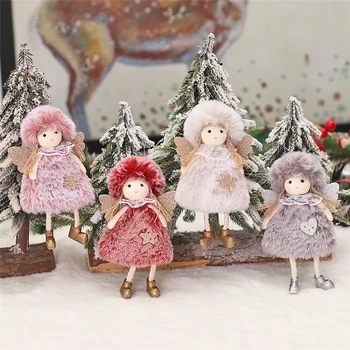 Коледни плюшени кукли-Ангели, елфи, украшения на Коледна елха, Коледни украси за дома, Ноел Навидад 2022, Коледен подарък на Нова 2023 година