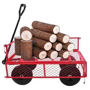 Количка за инструменти, градинска количка, камиони улесняват транспортирането на дърва за огрев