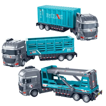 Контейнер Голям контейнерен товарен ремарке Модел Академия на машини за превоз на товари Детска играчка за момчета