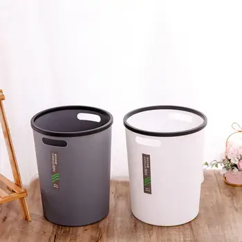 Контейнер за отпадъци с кръгла форма, кофа за боклук, органайзер с добра издръжливост, лесно е пластмасова кофа кофа без капак
