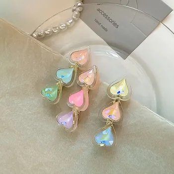 Корейската Очарователен Шнола във формата на сърце цвят Карамел 2023, Лятна новост, сладки, Сладки Щипки за коса, Аксесоари за коса, Дамски шапки