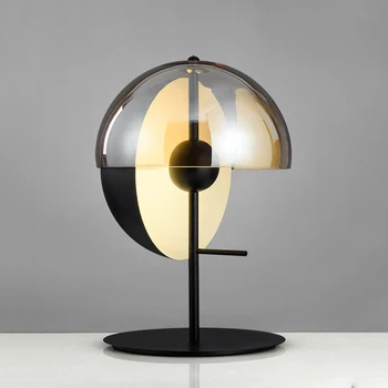 Креативна стъклена настолна лампа в слънчева батерия в стила на Постмодерното, хол, спалня, Работно бюро, нощно шкафче за кабинет, настолна лампа за стаята
