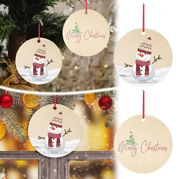 Кръгла форма, Коледна елха, висящи украшения, окачване, Коледни украси за дома парти, Коледен подарък Навидад Natal, детски подарък # 50 г