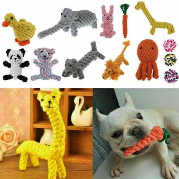 Куче играчка, памук въже на плетени въжета хапка-устойчив Кинг Конг не е лошо кучешки зъби дъвчене играчка карикатура на животните и за миене на зъбите подарък