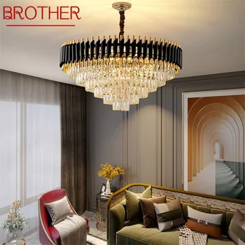 Луксозен полилей BROTHER, кристална окачен лампа, домашен led лампа в постмодерния стил за дневната, трапезарията
