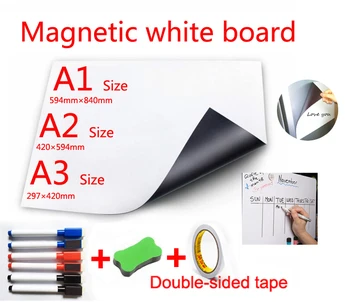 Магнитна бяла дъска Магнити за хладилник Пряко адсорбирование метални повърхности Сухо избърсване с дъска за презентации Изтриване на маркер