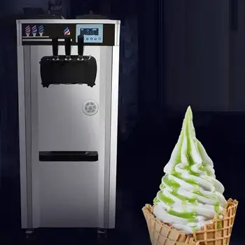 Машина За Производство на Сладолед с Три Вкусове от Неръждаема Стомана, Машина За Мек Подаване на Сладолед CFR МОРСКИ ЧРЕЗ машина за сладолед