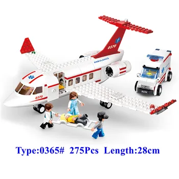 Медицински блокове линейка самолет линейка Тухли Строителен набор от Медицинска въздушна модел играчки 335 бр.
