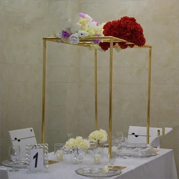 Метална ваза за цветя, централна поставка за украса на сватбена маса, луксозни цветни колони 470AB