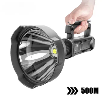 Многофункционален акумулаторна батерия за преносим фенер P50 Glare Flashlight USB портативна поставка за риболов в открито водонепроницаемое осветление
