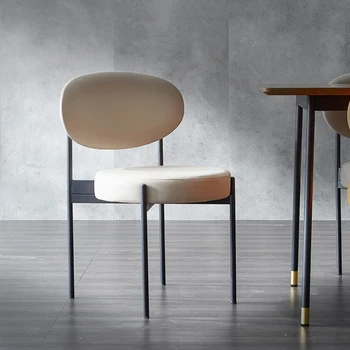 Модерна всекидневна, скандинавските столове, маса за хранене, грим, кожени дизайнерски офис столове, трапезария, самостоятелна мебели за хола Sedie Da Pranzo