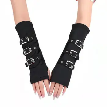 Модерни ръкавици за ръце и Дишащи гривна Еластични Ръкавици без пръсти Издръжливи Модни косплейные дамски ръкавици-гривни на полпальца