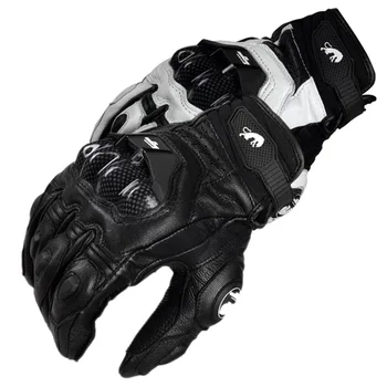 Мотоциклетни ръкавици Furygan AFS 6, кожени ръкавици, изработени от въглеродни влакна, къси ръкавици за моторните състезания по оф-роуд, защитни ръкавици за езда