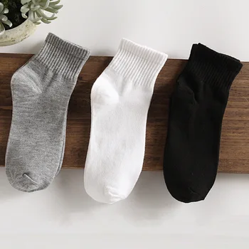 Мъжки Чорапи Four Seasons от полиестер и памук, Дишащи, Абсорбиращи потта Спортни чорапи със Средна дължина, на Пролетта и лятото Новата Едро