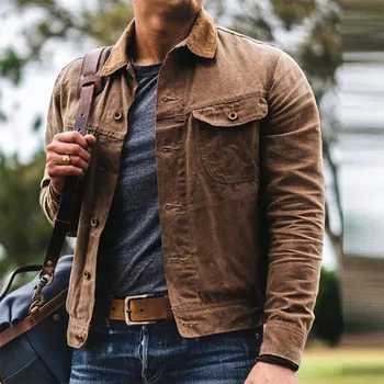 Мъжки ежедневни trend жилетка, яке-карго с ревера на якето