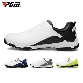 Мъжки обувки за голф PGM, водоустойчиви дишащи мъжки спортни маратонки с въртящи се шнурками, нескользящие маратонки XZ143