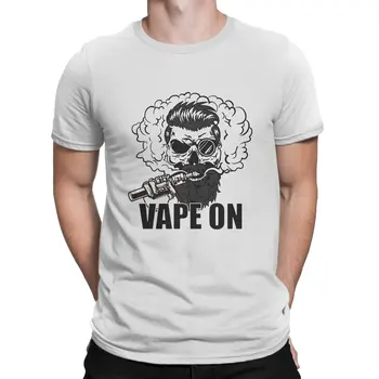 Мъжки тениски Cool Vape Electronic Забавни тениски от чист памук с къс ръкав, Тениски за електронни цигари, Дрехи с кръгло деколте, Летни дрехи
