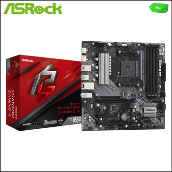 НОВОСТ За ASROCK B550M Phantom Gaming 4 Дънни платки с жак AM4 DDR4 128 GB За AMD B550 Десктоп дънна платка M, 2 NVME USB3.0