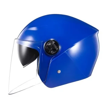 Най-новият одобрен грах мотоциклет шлем на половината от лицето с двойни лещи и двойни козырьками Мотоциклет шлем за мъже Capacete De Moto Casco