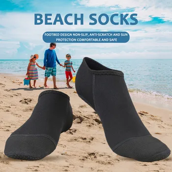 Найлонови морски чорапи-чехли по стаите, изолирана плажни чорапи, Чехли, Преносими и леки, бързо съхнещи, еластични, без хлъзгане, Безопасни за водни спортове
