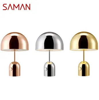 Настолна лампа SAMAN Nordic, креативна настолна лампа във формата на гъба, романтична led нощна лампа за спални, всекидневна декор