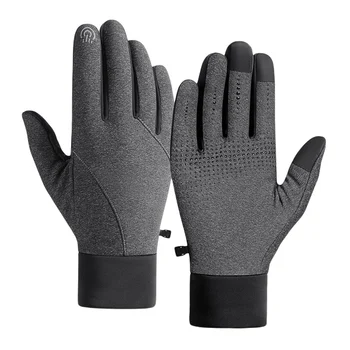 Нескользящие ръкавици за спорт на открито, топли зимни ръкавици отвътре със сензорен екран за конна езда, найлонови ръкавици с висока плътност