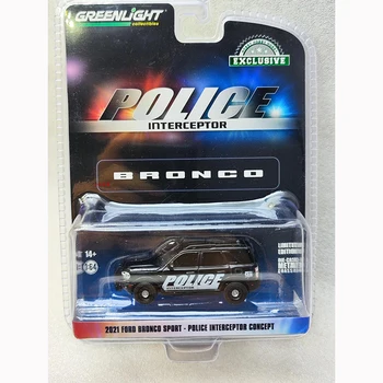 Нов Лят под налягане Сплав 1:64 2021 Ford Sports Mustang Черна Полицейска кола Модел За Възрастни Класическата Колекция от Статични Дисплей Подарък на Момчето Играчка Петно