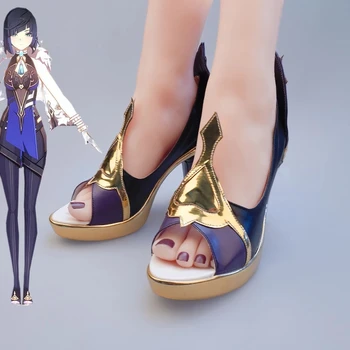 Нова аниме-игра Genshin Impact Yelan, дамски обувки за cosplay, подпори, аксесоари за парти на Хелоуин, Индивидуална евтини ОБУВКИ