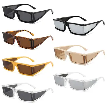 Нови малки правоъгълни слънчеви очила, модни маркови дизайнерски слънчеви очила за жени, ретро пънк, слънчеви очила с UV400 нюанси, очила за шофиране